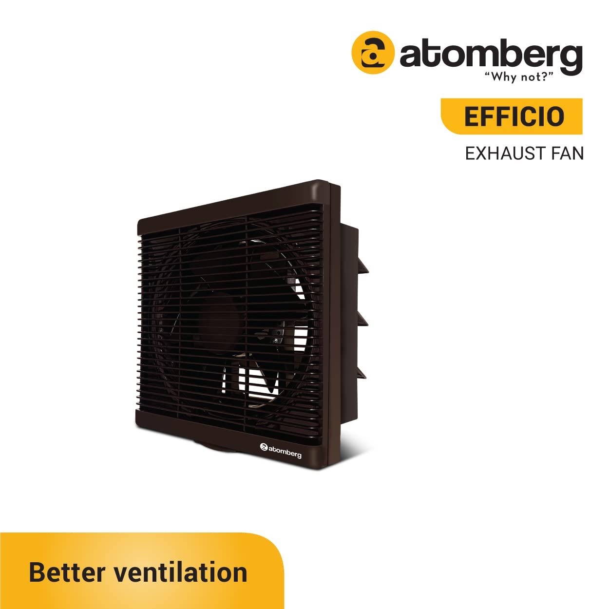 atomberg Efficio Exhaust Fan (250mm) with BLDC Motor | Easy to Clean | 1+1 Year Warranty