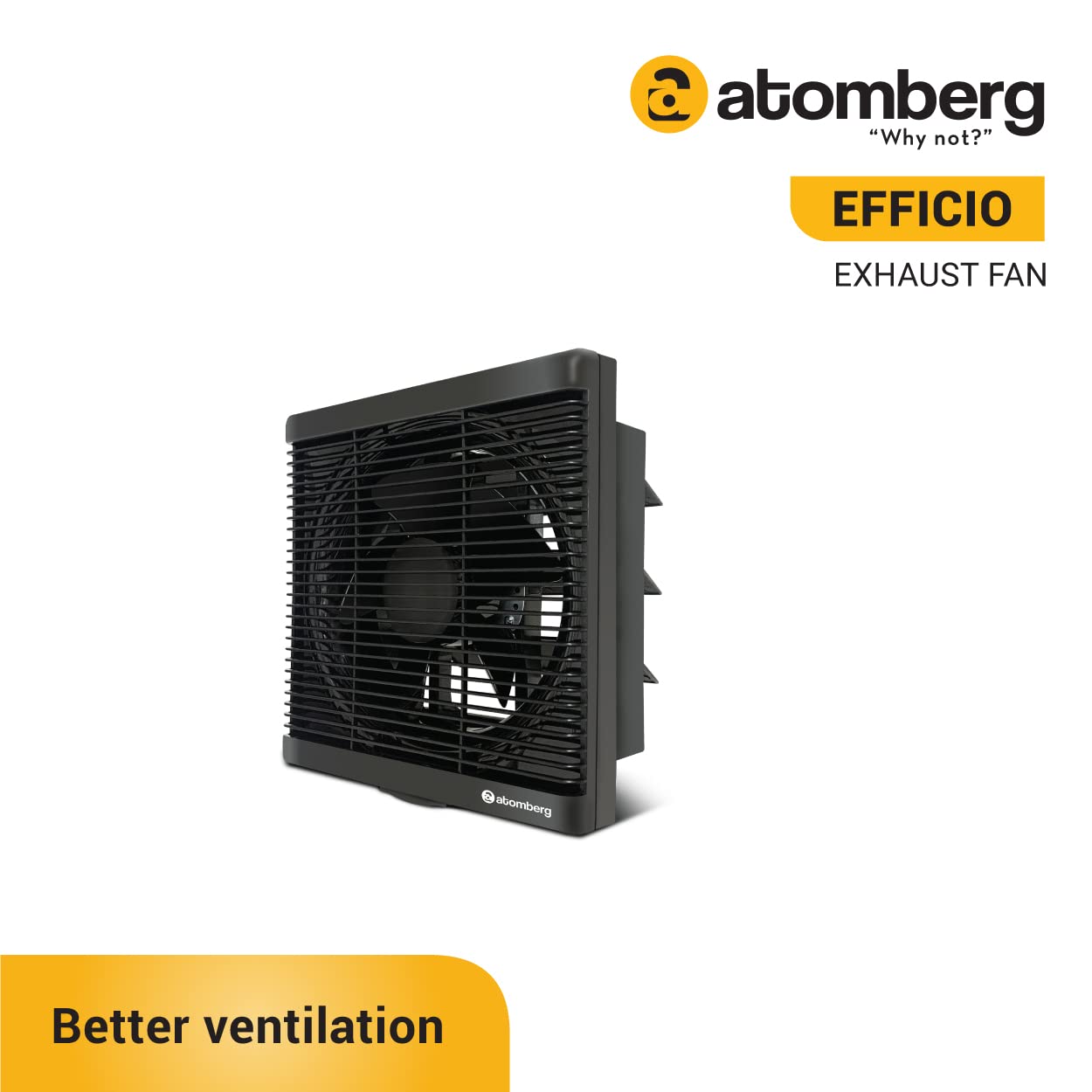 atomberg Efficio Exhaust Fan (250mm) with BLDC Motor | Easy to Clean | 1+1 Year Warranty